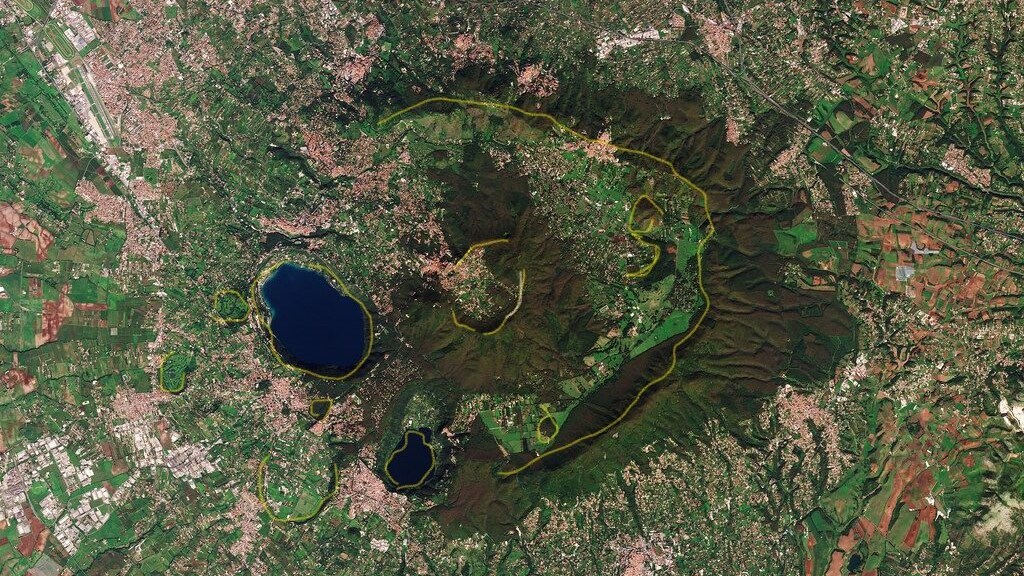 Colli albani dall'alto