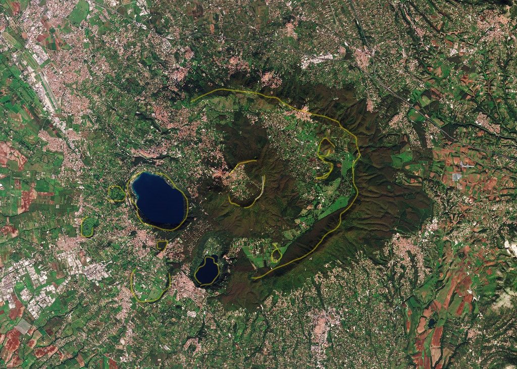 Colli albani dall'alto