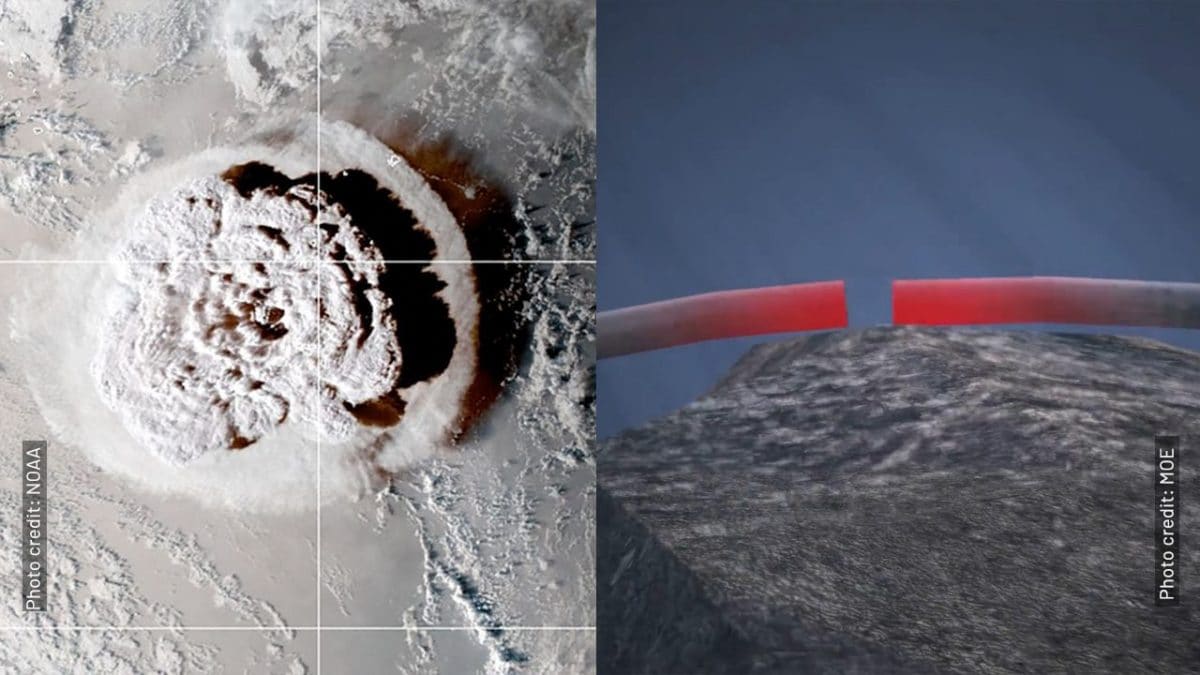 Hunga Tonga cavo sottomarino tranciato