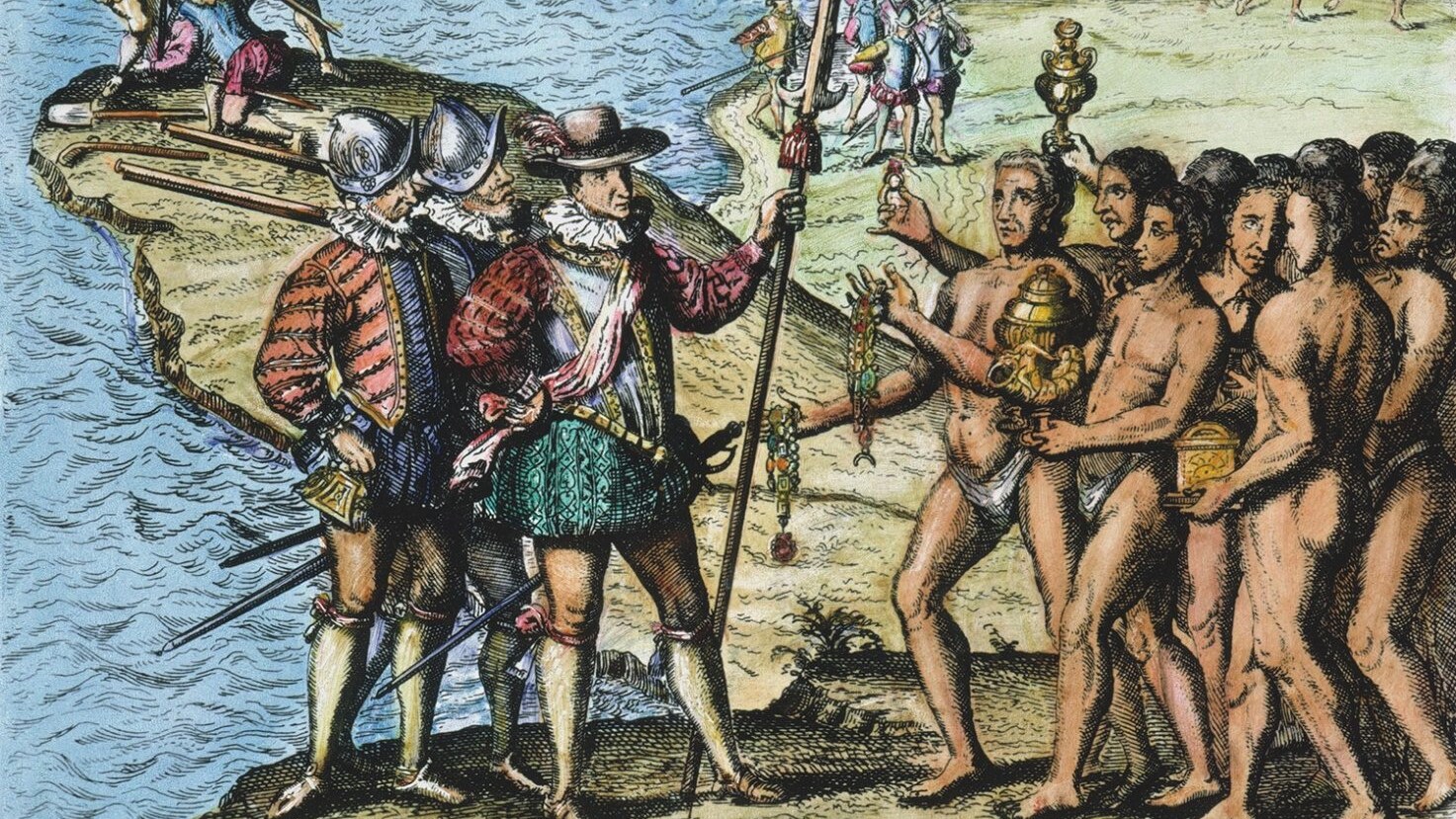 Colombo sbarca nell'isola di Hispaniola