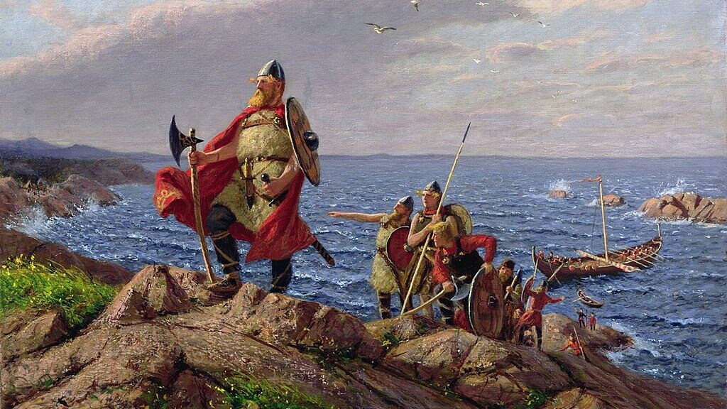 Leif Scopre l'America (dipinto di H. Dahl) copertina