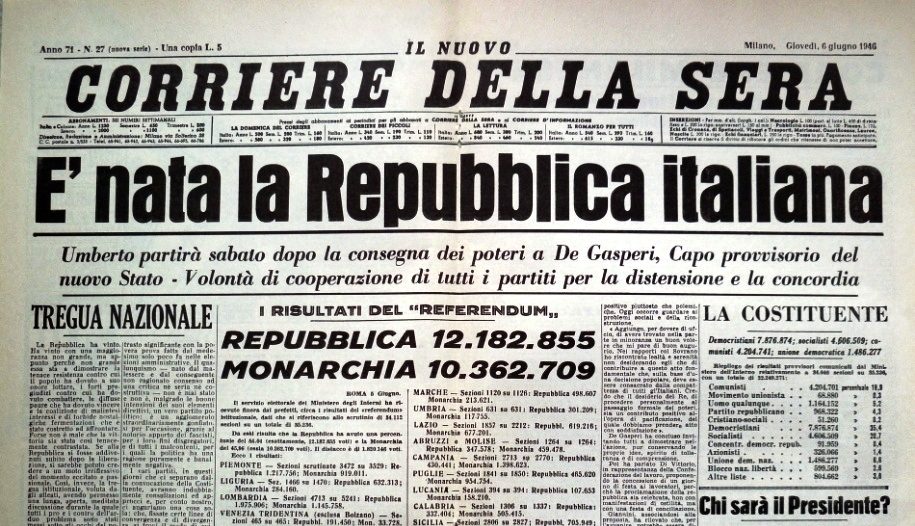 Come è nata la Repubblica italiana il 2 giugno 1946: non ci furono brogli