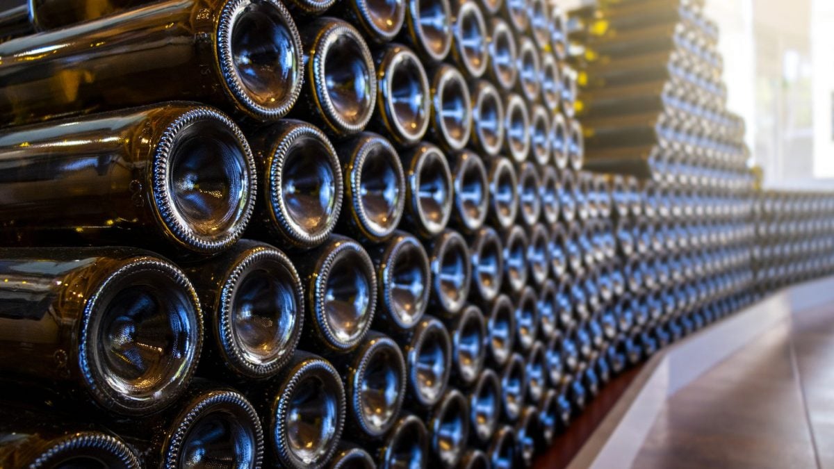 fondo curvo bottiglie