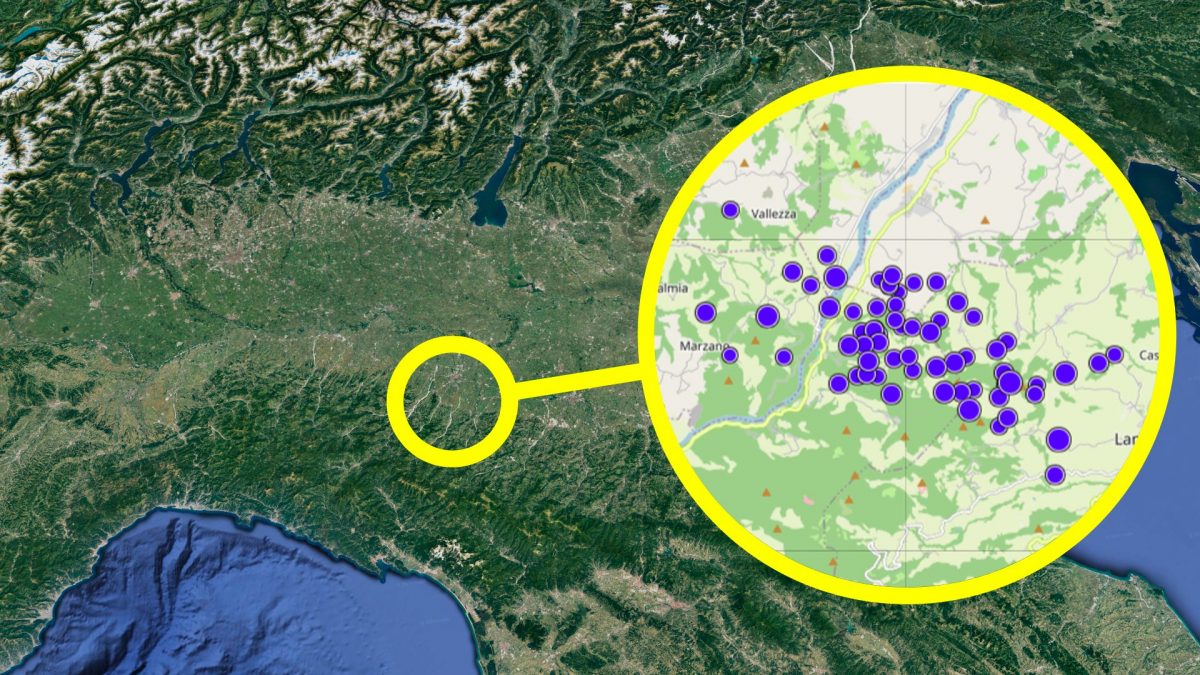 sciame sismico parma