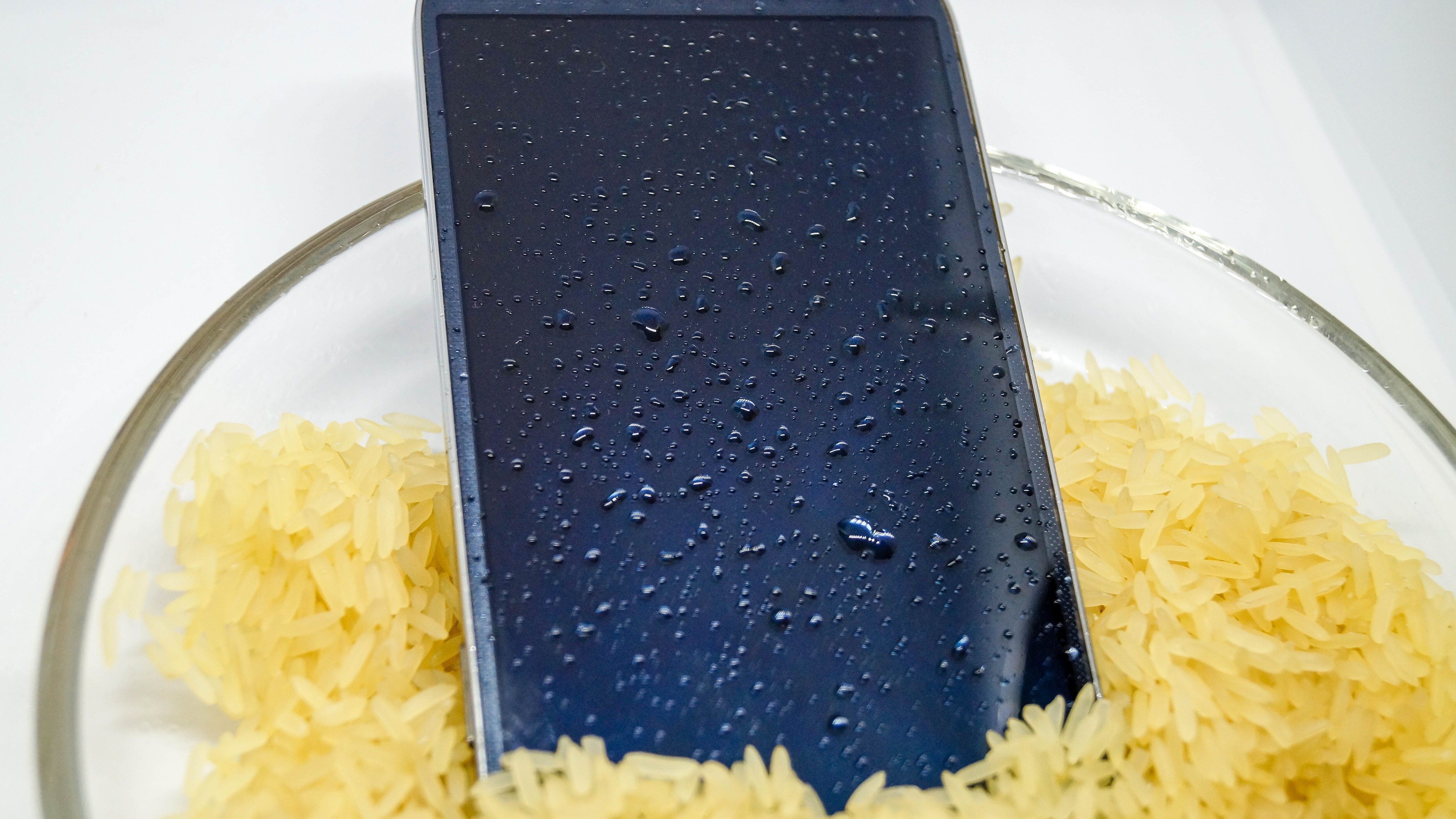 smartpone bagnato riso