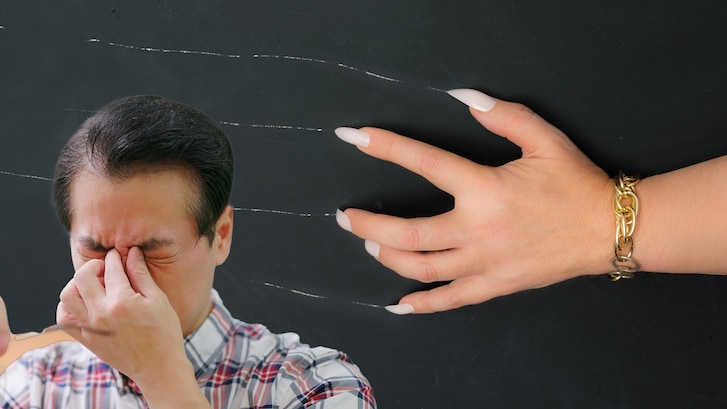 Perche unghie lavagna stridio fastidio