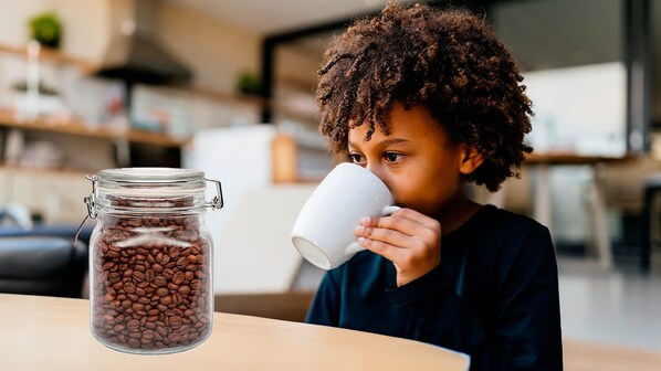 Bambini crescita caffeina caffe