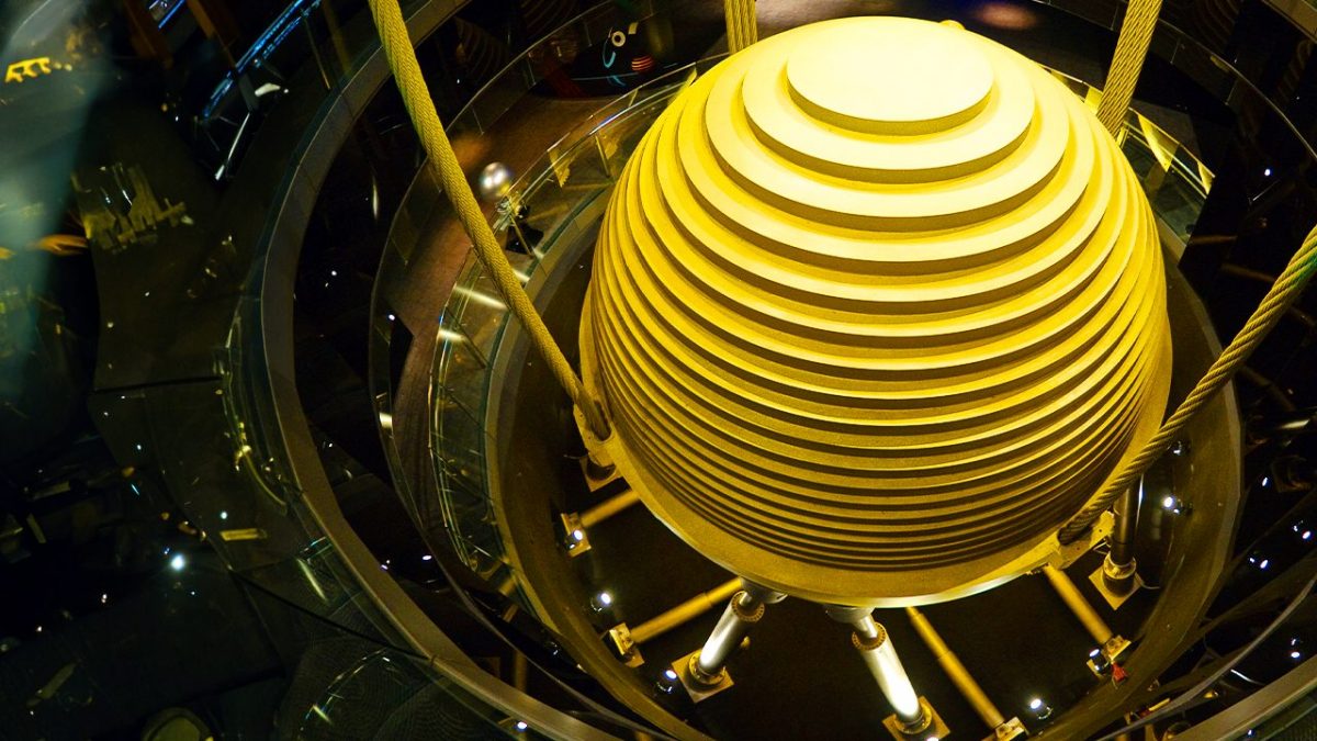 sfera acciaio antisismica taipei 101 taiwan