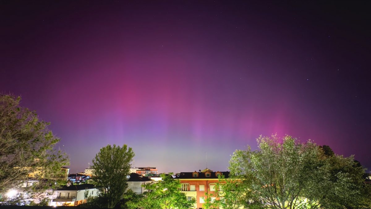 aurora boreale italia maggio 2024