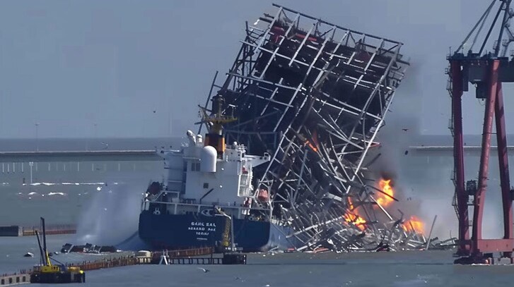 demolizione ponte baltimora