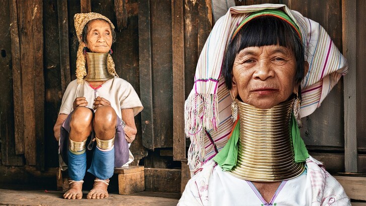 donne cigno giraffa padaung kayan lahwi karen