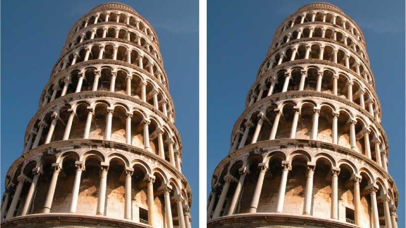 effetto ottico torre di pisa