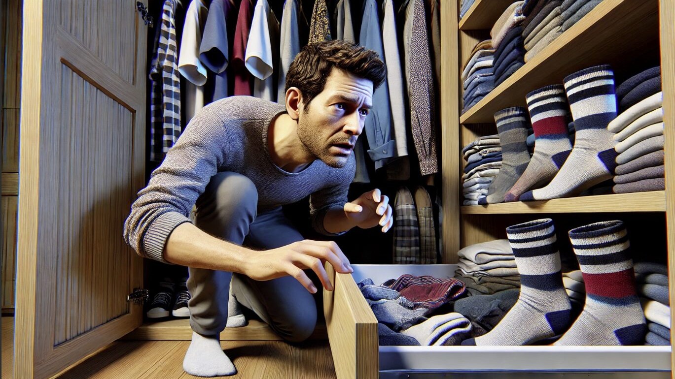 Perché l'uomo non trova mai i calzini