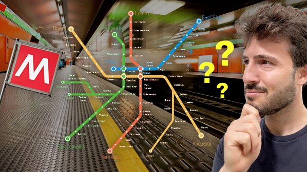 indovina la citta dalla linea rete metropolitana