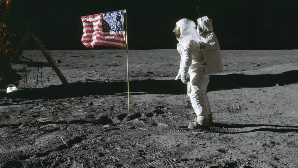 bandiera USA Luna