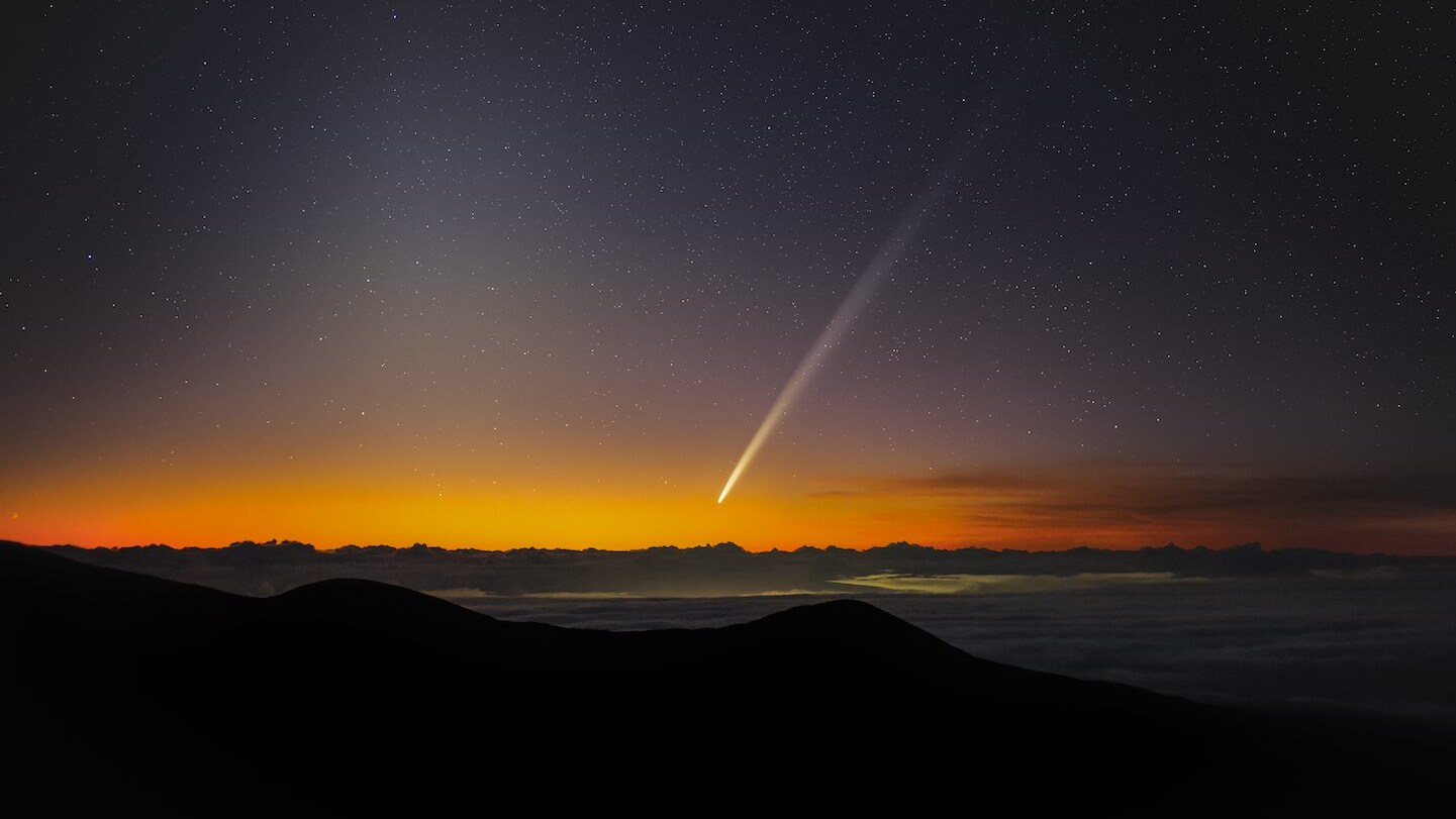 cometa del secolo mauna kea hawaii