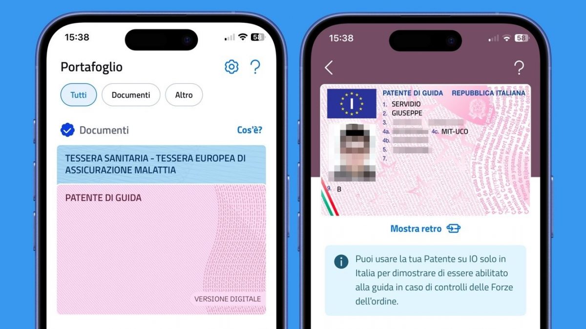Come aggiungere patente e tessera sanitaria con IT-Wallet su app IO