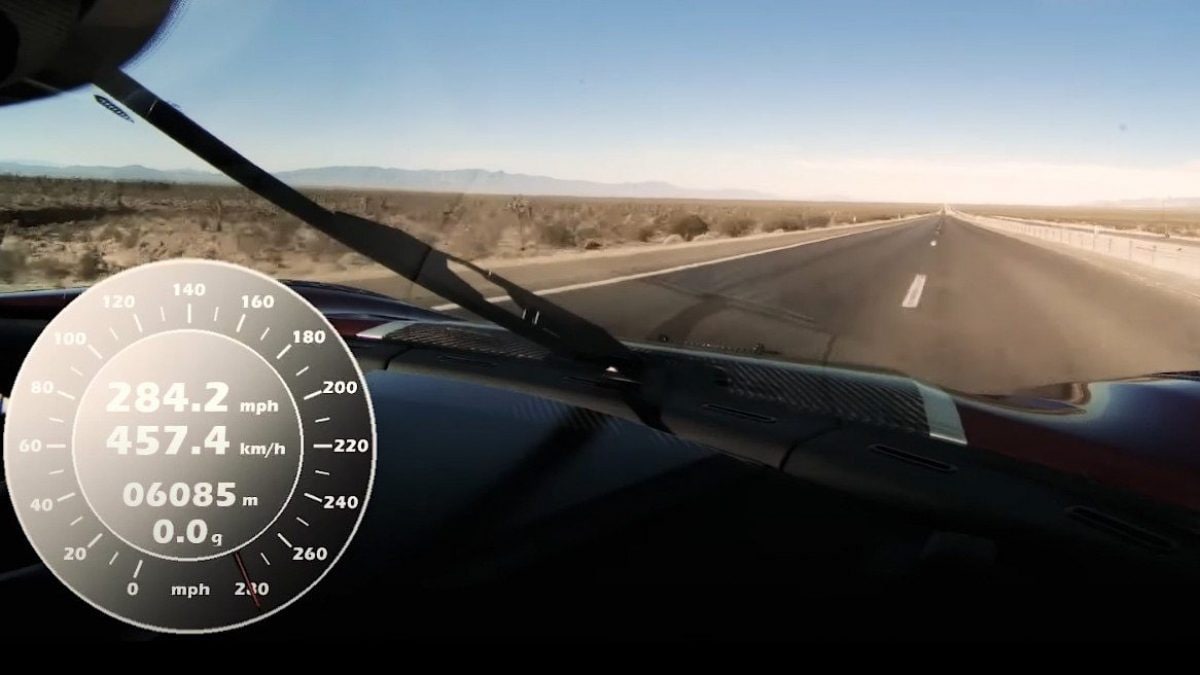 Record per la massima velocità raggiunta dalla Agera RS