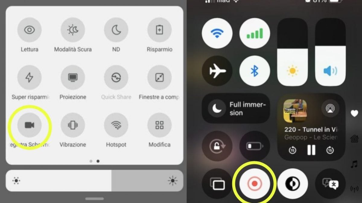 come registrare schermo smartphone