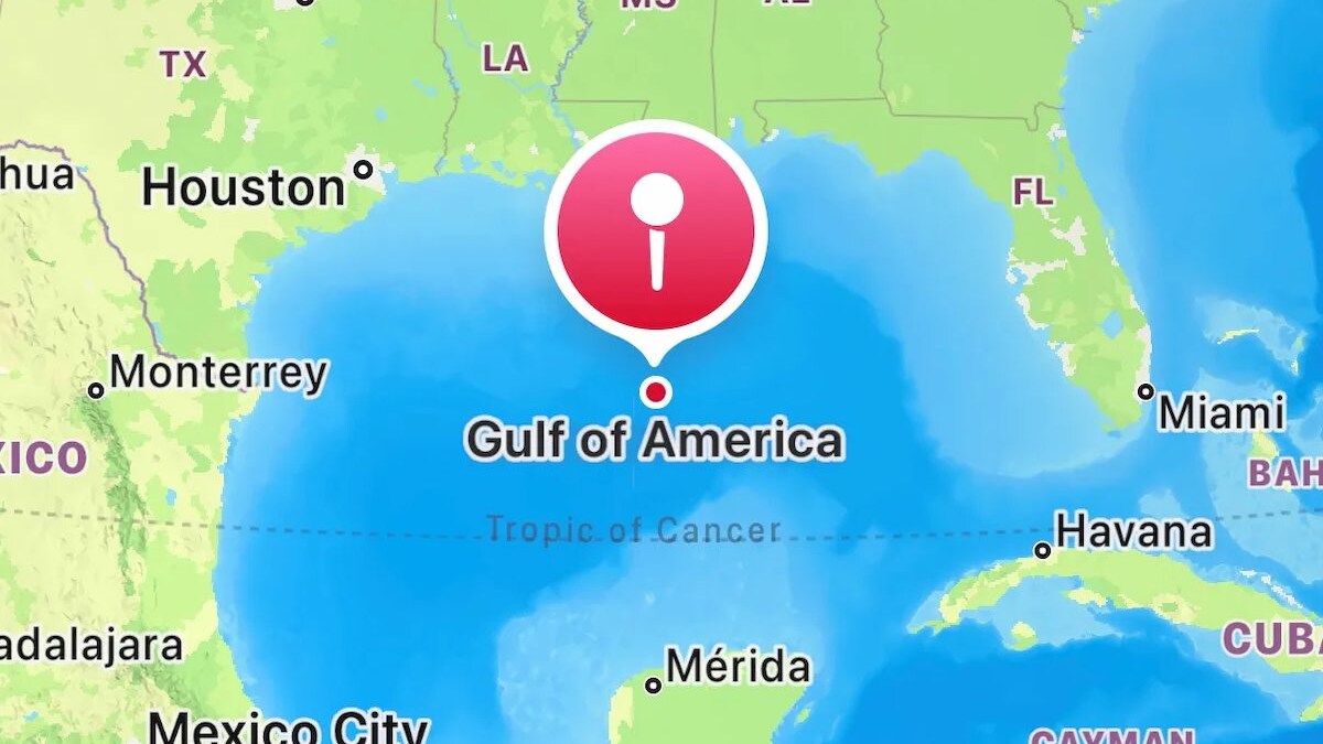 Golfo del Messico rinominato in Golfo d'America