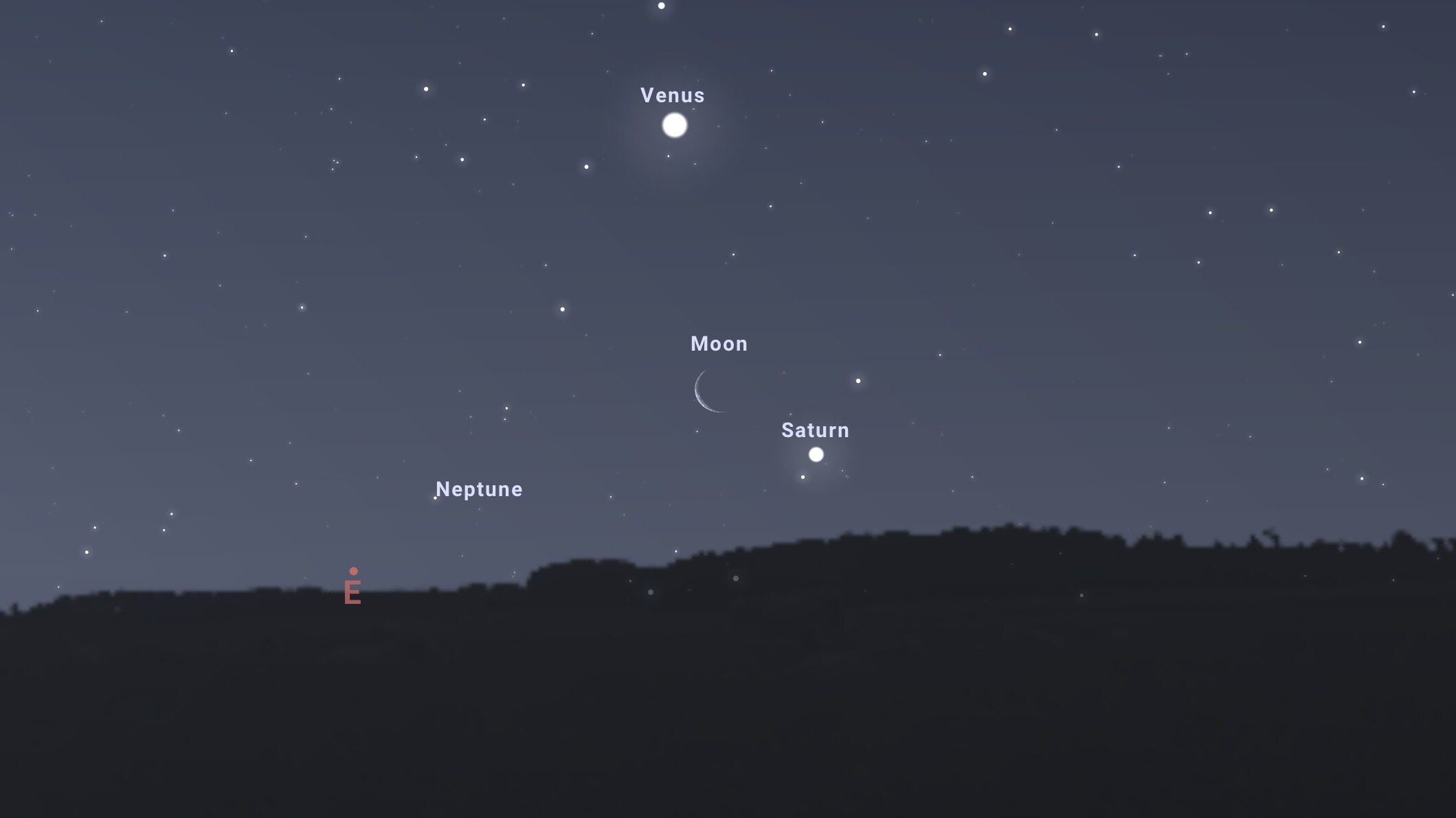 allineamento luna venere saturno