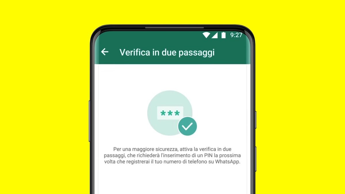 Verifica in due passaggi WhatsApp