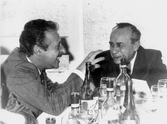 Con Sciascia nel 1988, dopo la riconciliazione