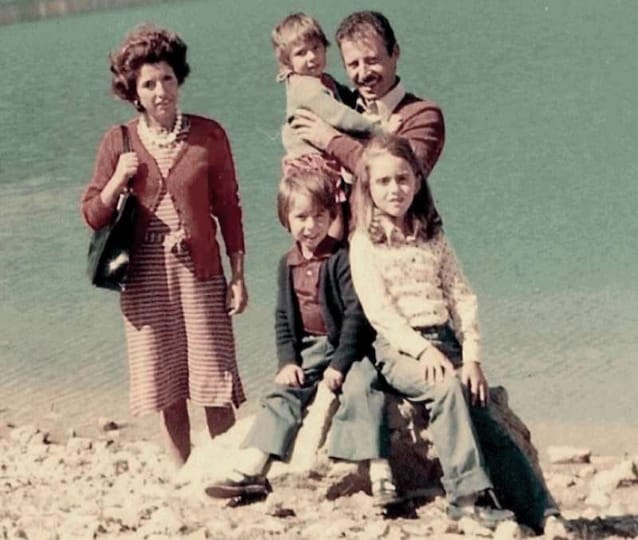 Con la famiglia negli anni '70