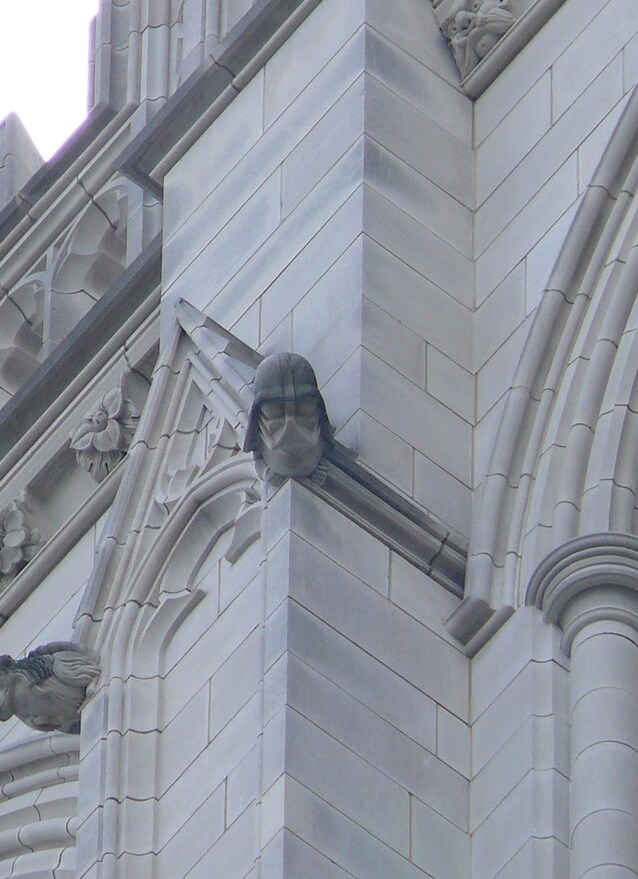 Darth Vader grotesque Washington National Cathedral