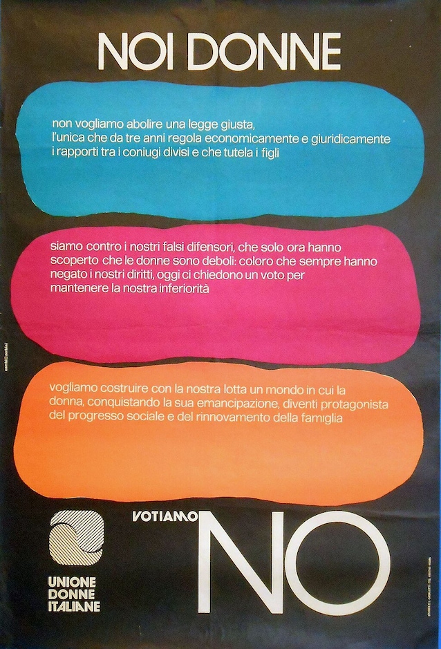 Manifesto del 1974 per il No al referendum sul divorzio