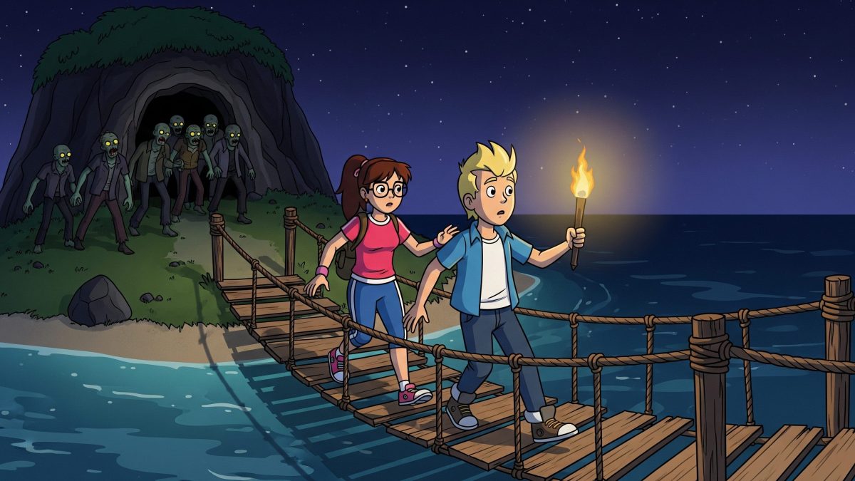 Indovinello del ponte: 4 persone inseguite dagli zombie devono attraversare un ponte in 17 minuti