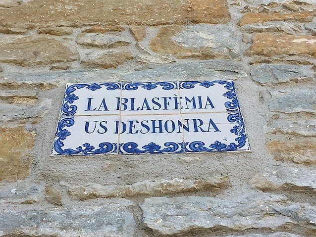 targa bestemmia spagna