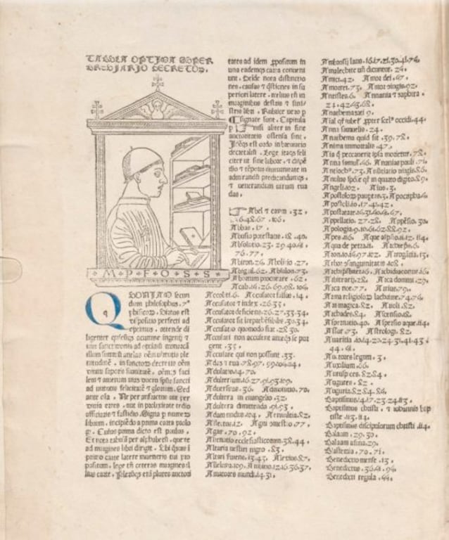 manicula in testo a stampa