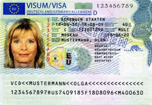 VIsto Schengen emesso in Germania (Wikimedia Commons)