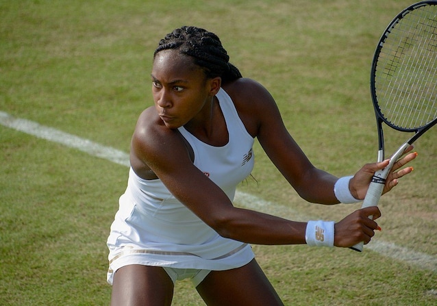 Coco Gauff a Wimbledon nel 2019 (Wikimedia Commons)