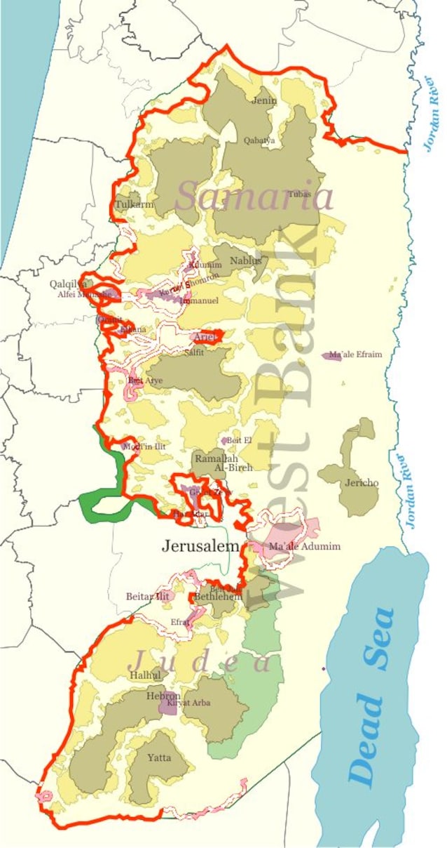 La barriera israeliana (Wikimedia Commons)