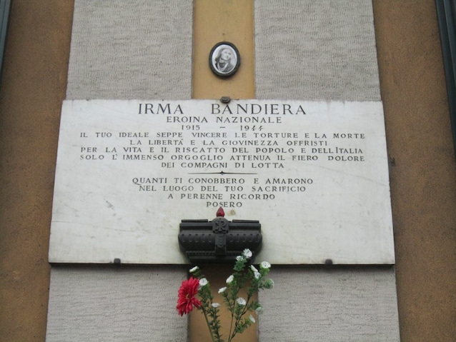 Lapide in memoria di Irma a Bologna (pietredellamemoria.it)