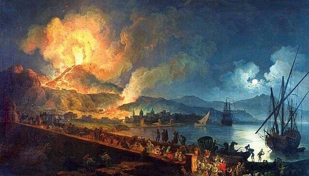 eruzione vesuvio arte