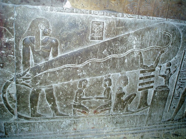 Una delle presunte lampade di Dendera