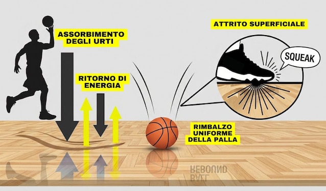 proprietà parquet basket