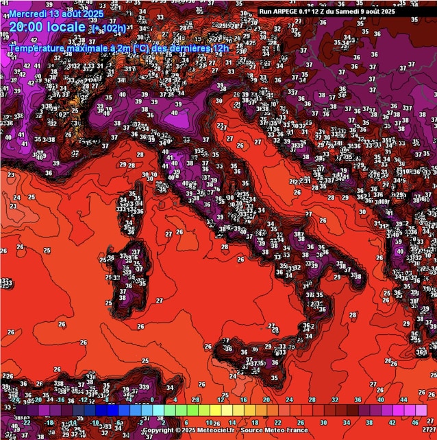 temperature italia
