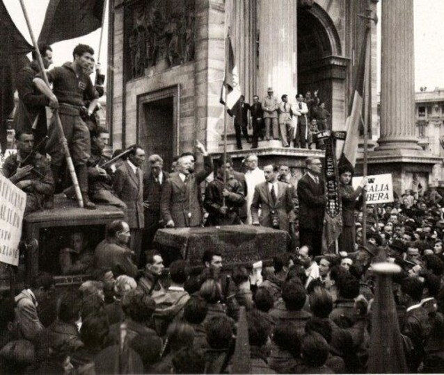 Discorso del primo maggio 1945 a Milano (Wikimedia Commons)