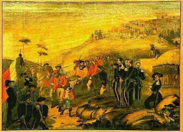 Garibaldi ferito all'aspromonte (Wikimedia Commons)