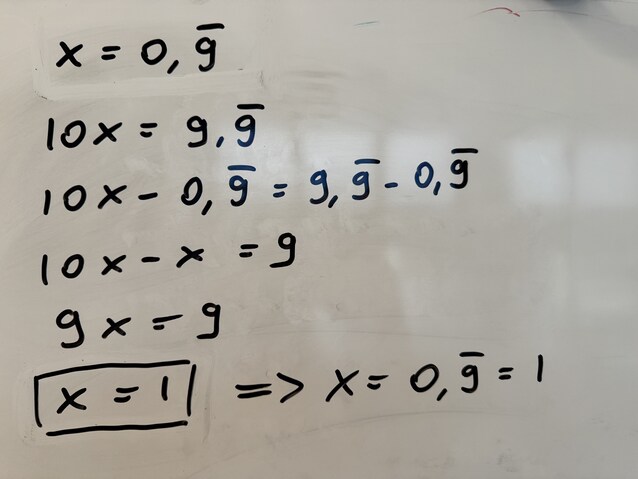 0,9999... = 1