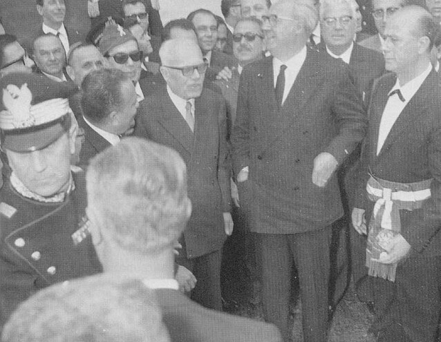 Pertini e Saragat nel 1966 (Wikimedia Commons)