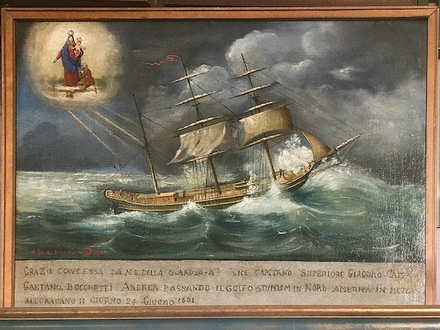 Ex voto del 1881 donato dopo un naufragio