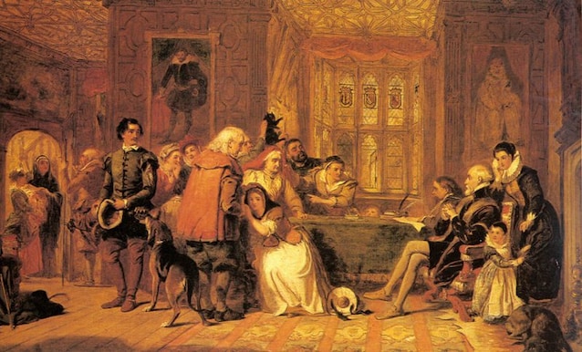 Il processo alla strega, opera di W. Powell Frith (1848) (Wikimedia Commons)