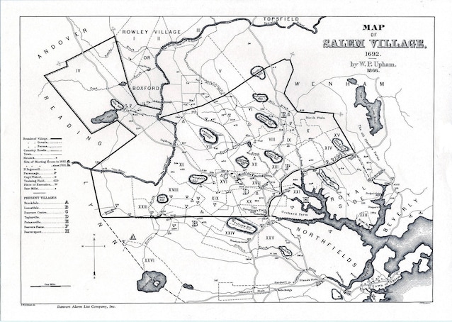 Salem Village nel 1692 (Wikimedia Commons)