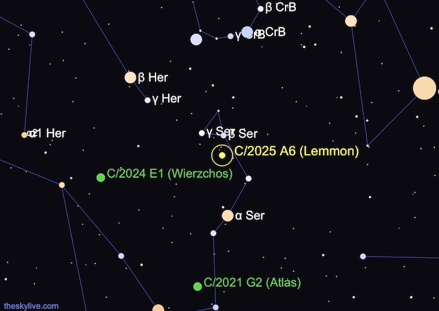 cometa Lemmon posizione
