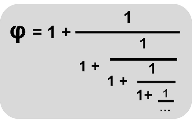La frazione continua della sezione aurea